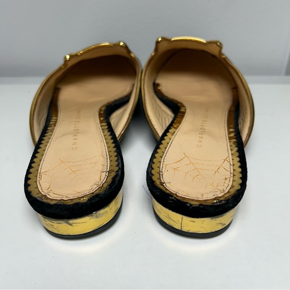 Charlotte Olympia size 36.5 Velvet kitty 🐈⬛ flat/slippers - Picture 5 of 13